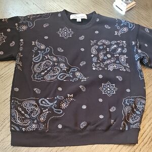 Paisley Crewneck Sweater Size S